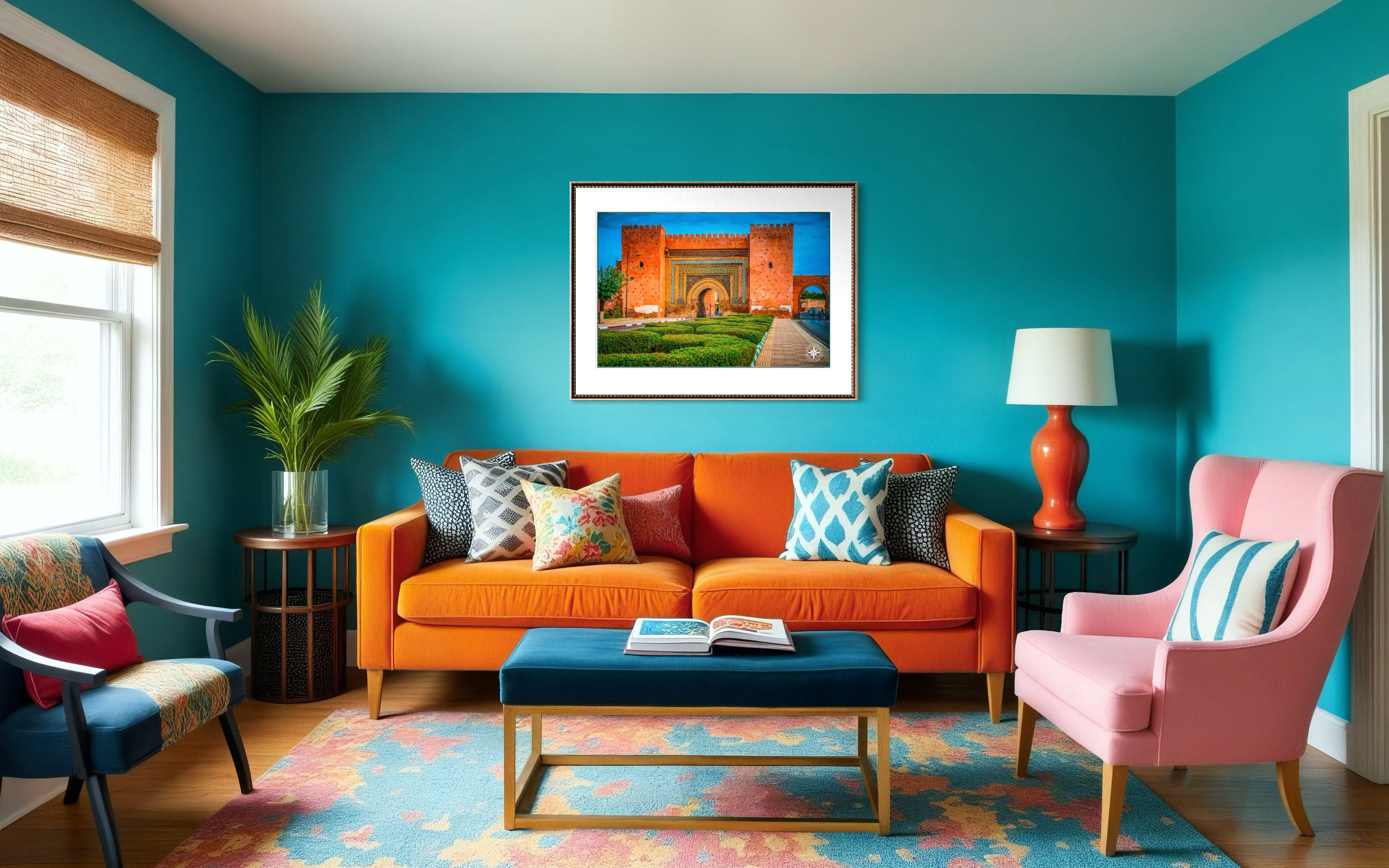 Turmeric Elegance Under Sapphire Skies