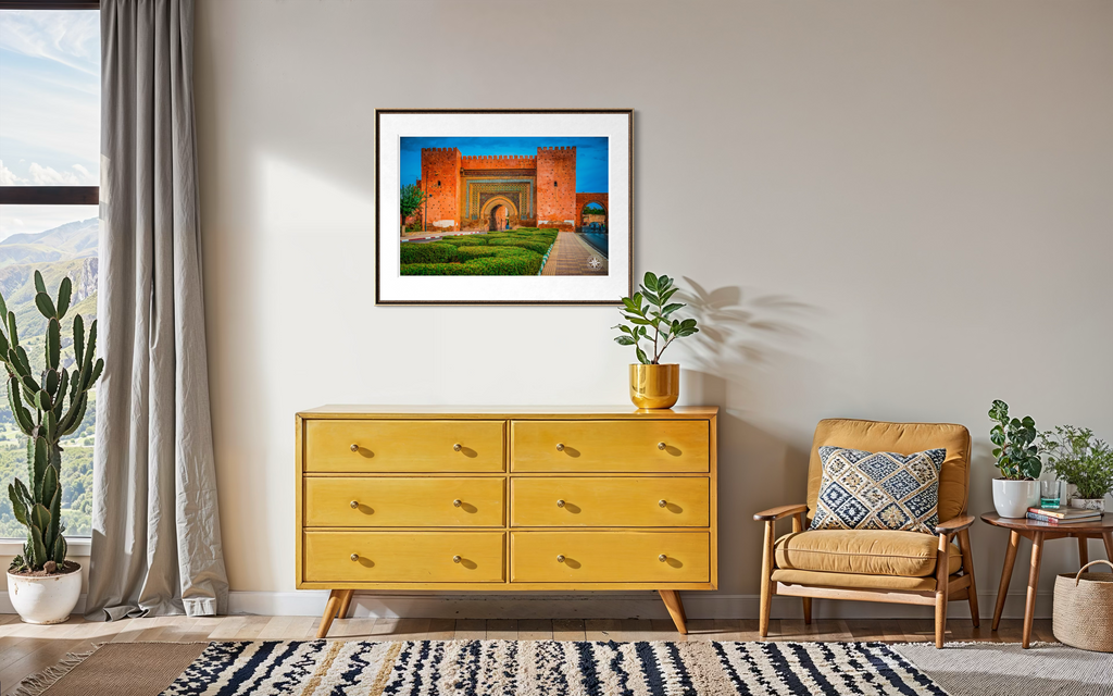Turmeric Elegance Under Sapphire Skies